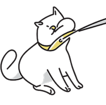 追い出される犬のイラスト